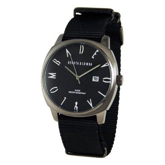 Devota & Lomba DL008MSPBK-01BLACK Herenhorloge (42 mm) - Unisex