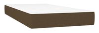 vidaXL Boxspringbed met matras, stof, donkerbruin, 90x190 cm