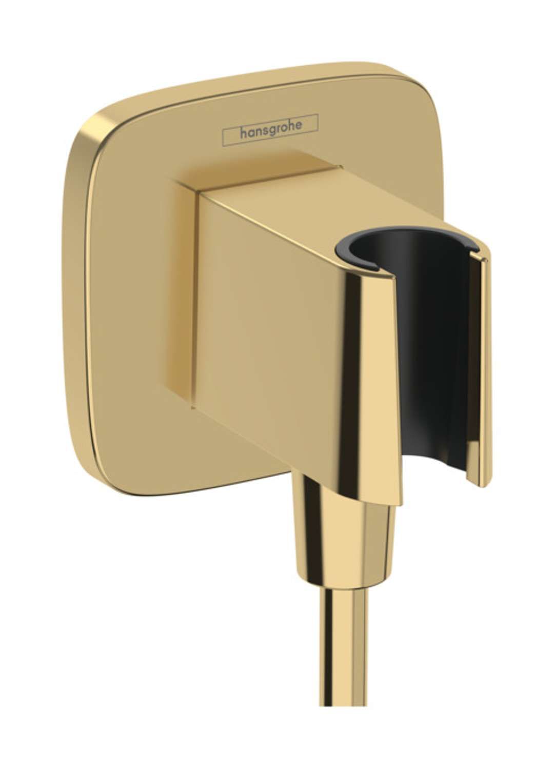 Hansgrohe Fixfit - Douche wandaansluitbocht met houder, goud
