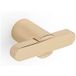 Viefe FUSION Bouton de meuble en métal, 58 x 31,5 mm, laiton poli