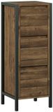 Vicco Naola Halfhoge kast – 30 x 80 cm met 3 laden Eiken/zwart