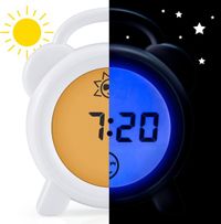 Alecto BC-100 - Kinderwekker met Nachtlamp - Wit