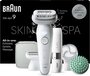 Braun Silk·épil 9 SkinSpa 9-381 - Epilator - Wit/Zilver
