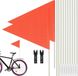 OEM Bol 2 stuks 200 cm verstelbare fietswimpels voor kinderfiets - deelbare veiligheidsvlag in rood met bevestigingshoek