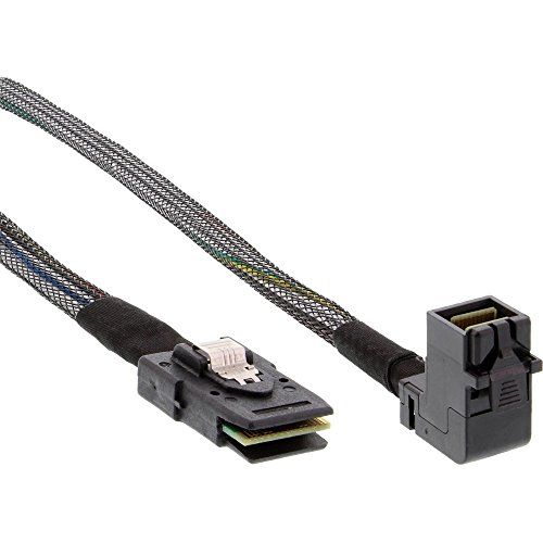 Inline Panda Inline 27629A Mini SAS HD haakse kabel SFF-8643 op SFF-8087 met zijband 0,5 m