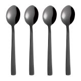 Nordic Nest Aida Cuillère à soupe Raw, lot de 4 Noir