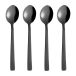 Nordic Nest Aida Cuillère à soupe Raw, lot de 4 Noir