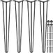 Happybuy Haarspeld Tafelpoten 71 cm Zwart Set van 4 Bureaupoten 800 lbs Draagvermogen (elk 220 lbs) Haarspeld Bureaupoten 3 Staven voor Bank Bureau Eettafel Stoelen Koolstofstaal DIY