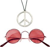 Widmann Hippie Flower Power verkleed set