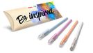 Pentel Arts Hybrid Milky K108-P, rollerball pen, pastel gel ink, 4 assorted colors (pastel blue, pastel purple, pastel orange, and white)