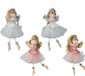 Decoris kersthanger engel polyester kerstboomversiering 8x8x17cm.