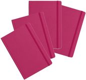 Bellatio Design Notitieboekje - 4x - A5 formaat - met elastiek - roze - 100 pagina - schriften