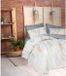 Bol Ensemble de literie - 1 housse de couette 220 x 240 cm + 2 taies d'oreiller 60 x 60 cm - 100% Coton - Bleu