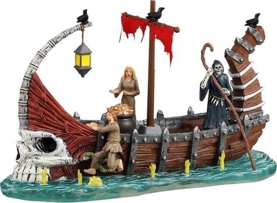 Lemax Spooky Town - Ferry On River Styx