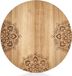Zeller Snijplank - mandala print - bois - rond - 27 cm - planche à découper
