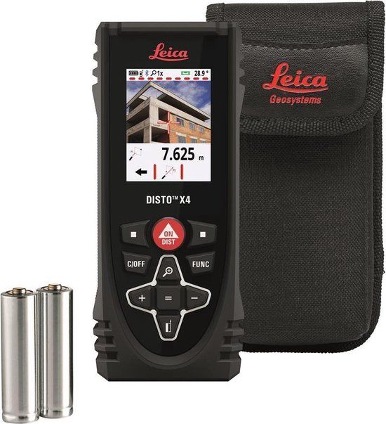 Leica DISTO X4 Afstandsmeter - 150m - Bluetooth - Camerafunctie - Incl. tas
