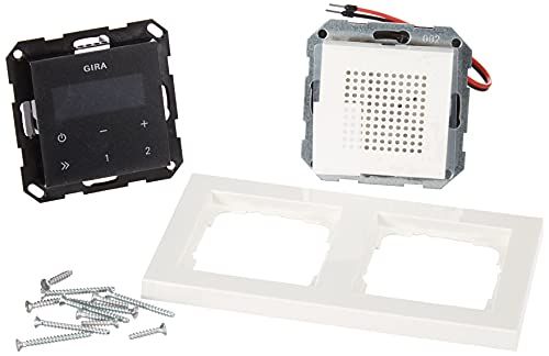 Gira 049572 inbouwradio RDS met E2 frame E2, wit/zwart