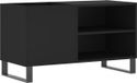 vidaXL - Platenkast - 85x38x48 cm - bewerkt hout - zwart