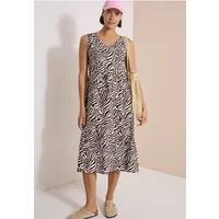 Cecil Midi-jurk met V-hals en zebraprint