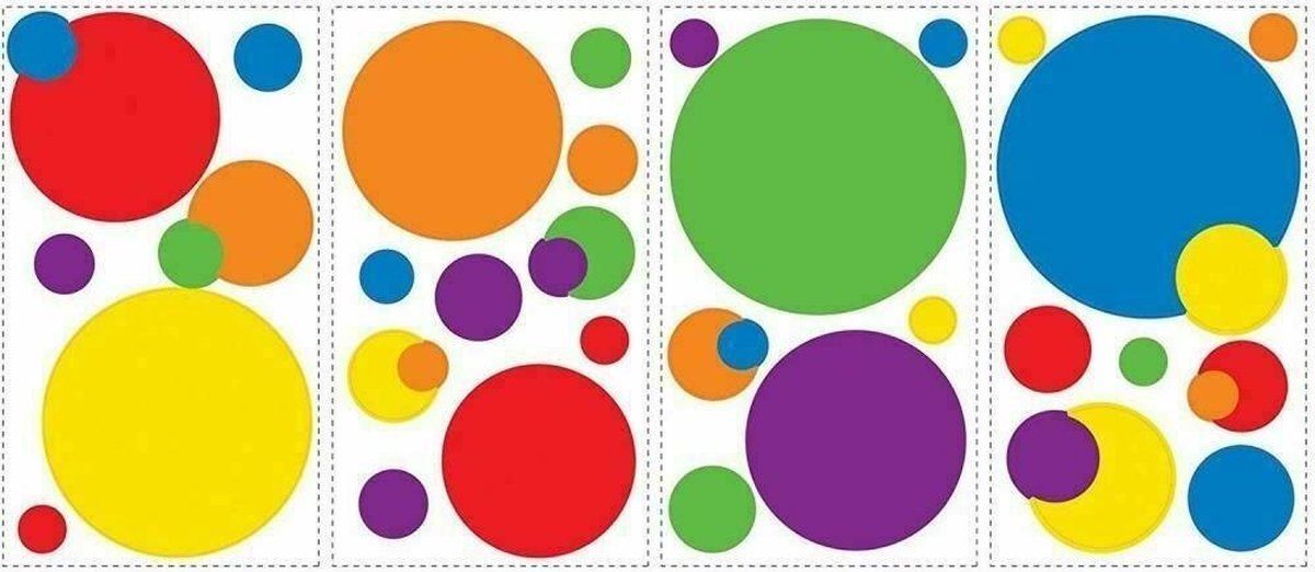 RoomMates Muurstickers Stippen Vinyl 31 stuks Multicolor