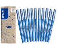 PILOT - Set van 10 + 1 gratis fineliner – viltstiften – fijne viltstift met vloeibare inkt – vloeibaar – sneldrogend – blauw – medium punt
