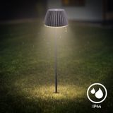 B.K.Licht Champ - Grondspot oplaadbaar mini - Prikspot - Tuinspot - Tuinlamp met grondpen - Draadloos - Accu - USB-C - Dimbaar - IP44 - H: 80cm