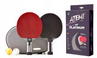 Atemi Tafeltennisset Platinum: 2x Racket, Ballen & Schoffels