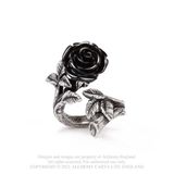 Alchemy Gothic Wild Black Rose Ring Dames Ring - zilverkleurig