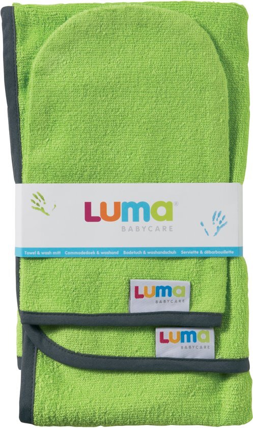 LUMA Babycare Luma - Commodedoek en Washand - Lime Green