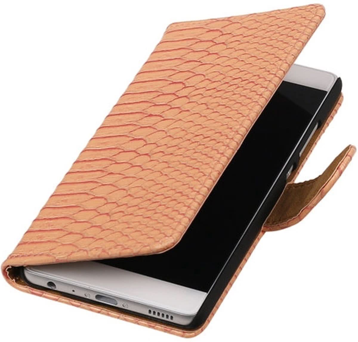 Best Cases .nl Roze Slang booktype wallet cover hoesje voor Samsung Galaxy A3 2017 A320F