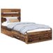 vidaXL Bedframe met lade met opslag Oudhout 90 x 190 cm Bewerkt hout