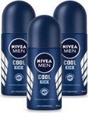 Nivea Cool Kick Deodorant Roller - 50 ml - 3 stuks