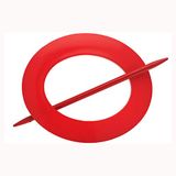 OVALE KOPPELINGEN | 1 ovale PVC tieback | Glanzend rood