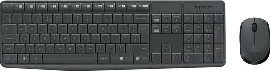 Logitech MK235 Draadloos Toetsenbord en Muis - QWERTY Spaans - Grijs
