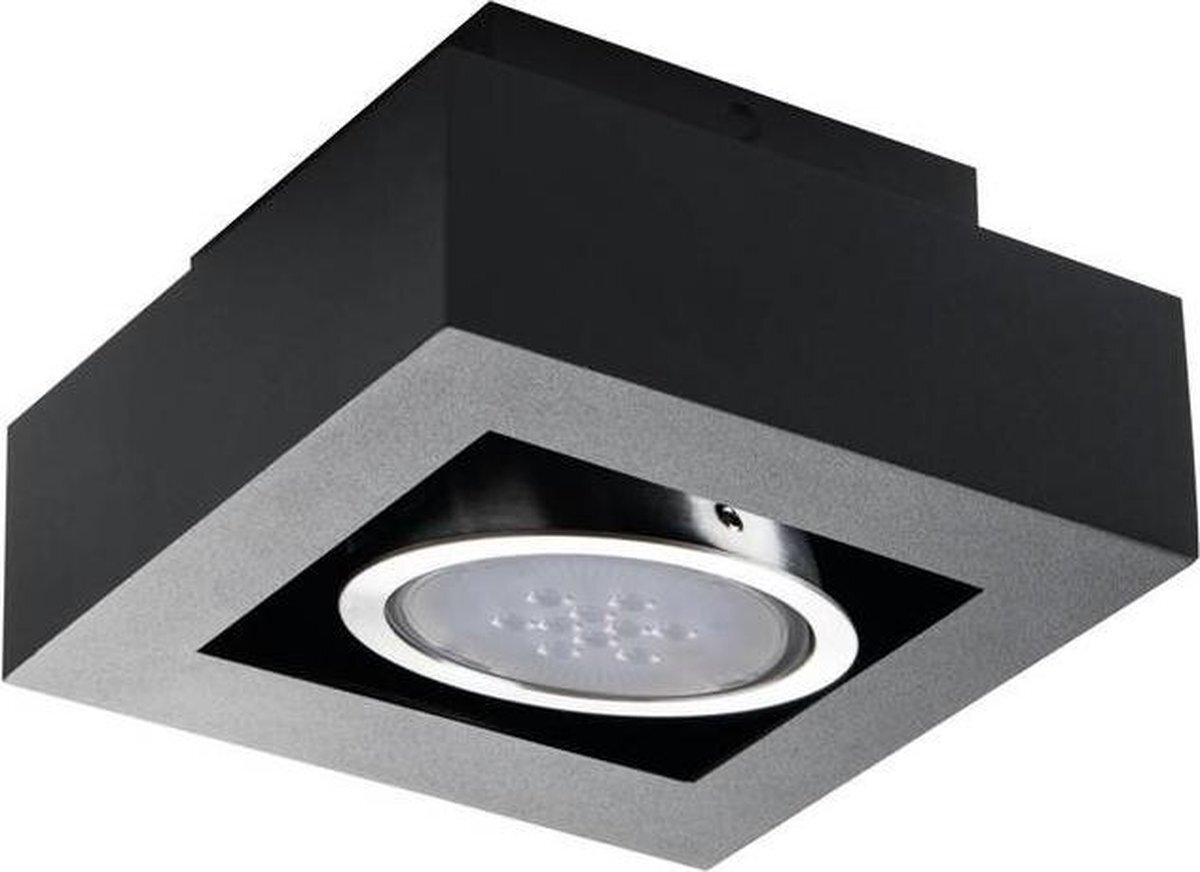 Kanlux S.A. LED Plafondspot STOBI - GU10 AR111 - excl. LED spot - Zwart vierkant