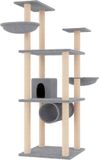 vidaXL Kattenmeubel met sisal krabpalen 141 cm lichtgrijs