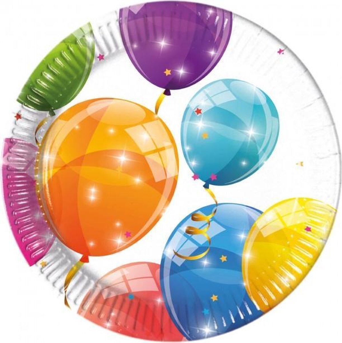 - Ballonnnen Bordjes Party 20cm 8st