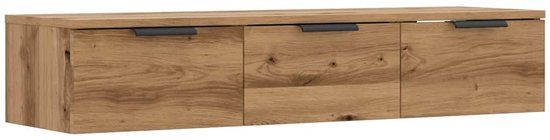VidaXL Wandkast 102x30x20 cm bewerkt hout artisanaal eikenkleur