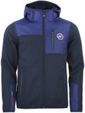 Peak Mountain Afneembare hoodie fleece Carillon Heren XXXL Marine Polyester/Polyamide