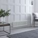 Hudson Reed Radiateur électrique style fonte - Blanc - 2 rangs - 30 x 101 cm - Thermostat Wi-Fi rétro-éclairé noir - Windsor