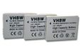 VHBW 3 x batteries compatible avec Canon Powershot SX200 is, SX210 is, SX220 HS, SX230 HS appareil photo reflex numérique (650 mAh, 3,6 V, Li-Ion)