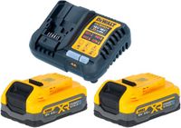 DeWalt DCB 1104 S2 accu-starterset met snellader + 2x Powerstack-accu 18 V 3,5 Ah