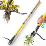 Désherbeur - Long manche 109 cm - Acier inoxydable - 4 griffes - Avec système d'éjection