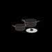 Wintem Set van 2 dozen van aluminium met glazen deksel 20/24 cm