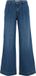 WE Fashion Dames wide leg jeans met bandplooi - Loose Fit - Katoen - Donkerblauw - W32