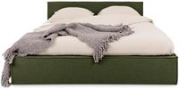 IDIMEX Gestoffeerd bed PESARO 140x200 cm met lattenbodem – Groen