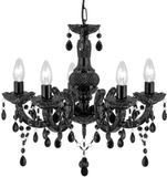 Zitmaxx Wonen Searchlight Marie Therese - Kroonluchter - 5 lichts - Zwart