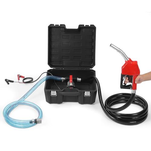 VEVOR Dieselpomp, 12 V DC, 10 GPM, 1/4 pk, elektrisch, draagbaar met auto-stopmondstuk