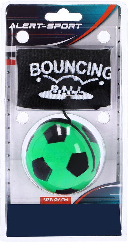 ALERT Bouncing Ball with String - Assorted Colors - 6cm - For Kids
