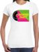 Bellatio Decorations Disco verkleed T-shirt voor dames - 80s party - wit - jaren 80 feest/carnaval M